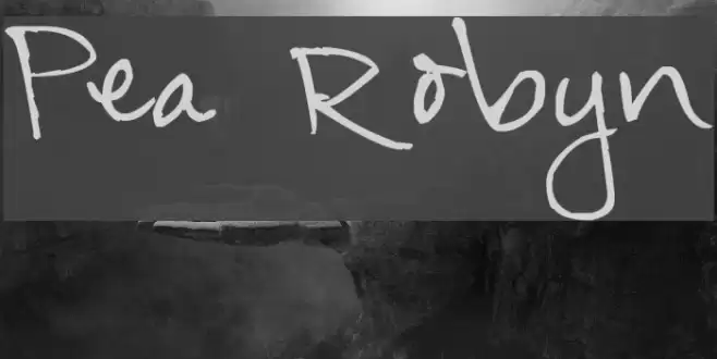 Pea Robyn Font examples