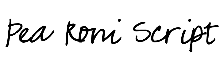 Pea Roni Script  नि: शुल्क फ़ॉन्ट्स डाउनलोड
