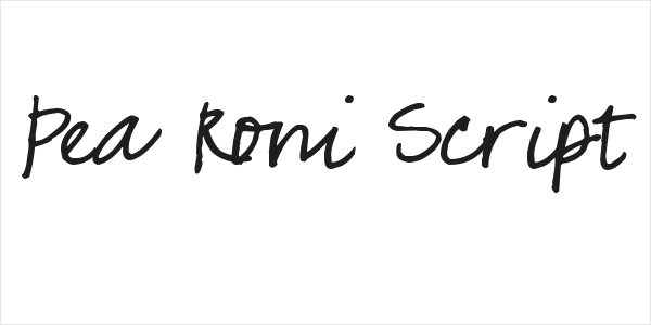 Pea Roni Script Logo