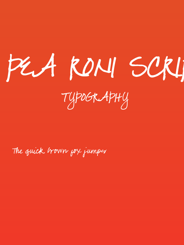 Pea Roni Script Poster