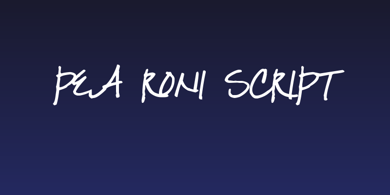 Pea Roni Script Social Header