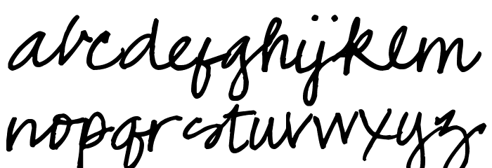 Pea Roni Script Font LOWERCASE