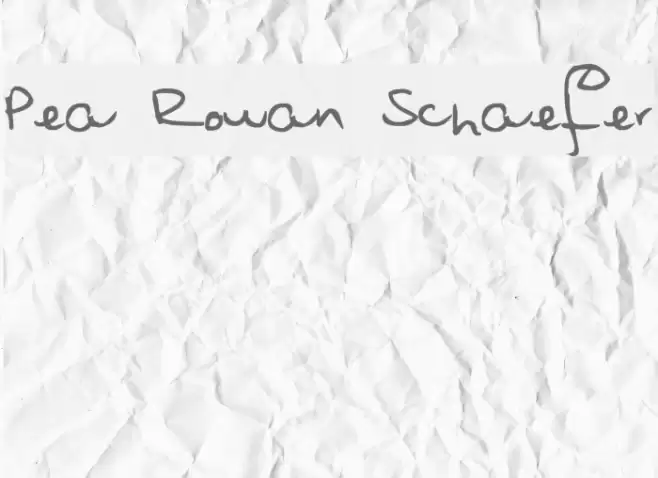 Pea Rowan Schaefer Font examples