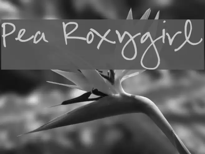 Pea Roxygirl Font examples