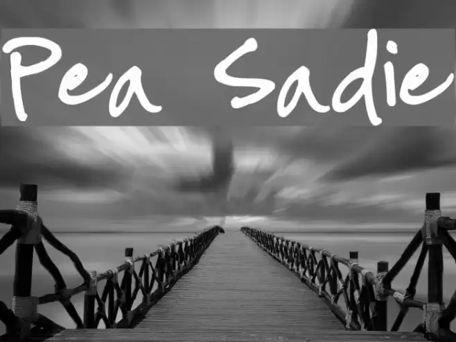 Pea Sadie Font examples