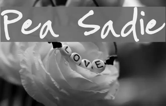 Pea Sadie Font examples
