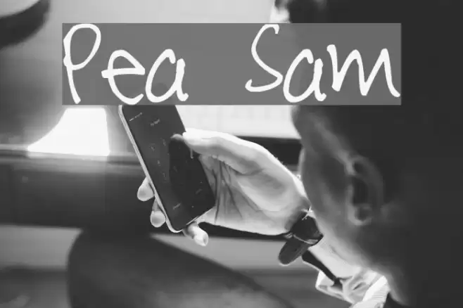 Pea Sam Font examples