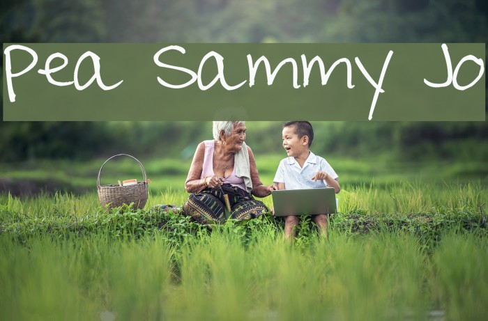 Pea Sammy Jo Font examples
