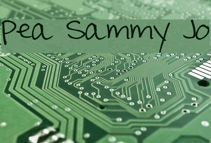 Pea Sammy Jo Font examples