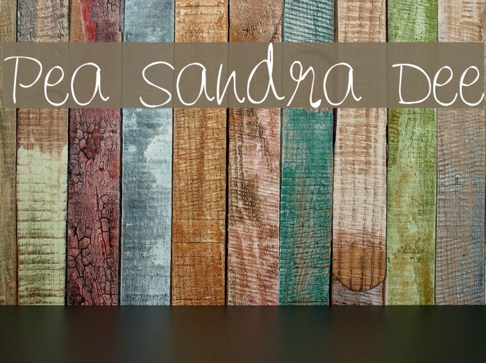 Pea Sandra Dee Font examples