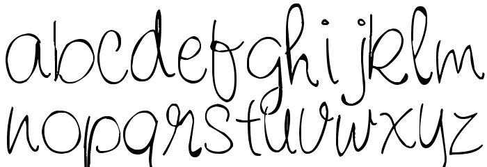 Pea Sandra Dee Font LOWERCASE