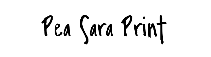 Pea Sara Print  Frei Schriftart Herunterladen
