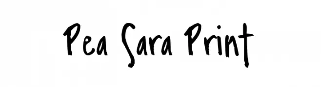Pea Sara Print  تنزيل الخطوط