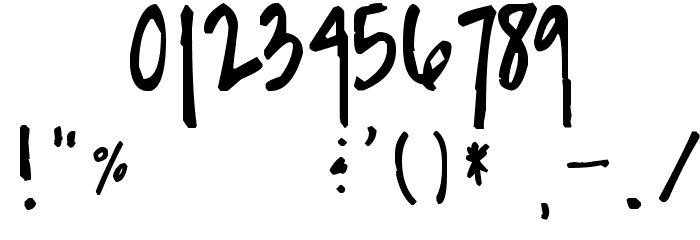 Pea Sara Print Font OTHER CHARS
