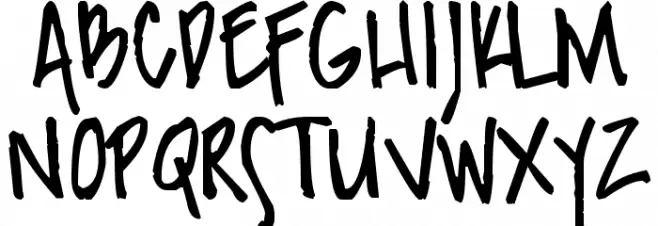 Pea Sara Print Schriftart Groß