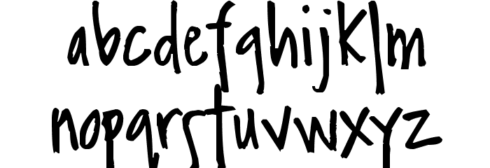 Pea Sara Print Font LOWERCASE