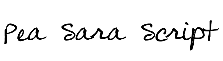 Pea Sara Script  नि: शुल्क फ़ॉन्ट्स डाउनलोड