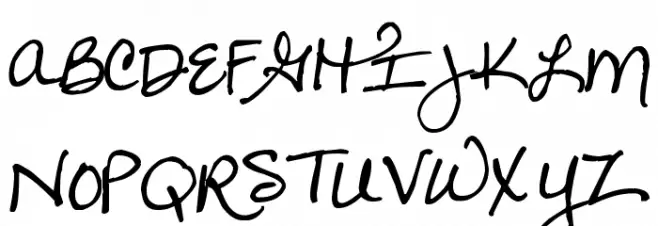 Pea Sara Script 字体 大写