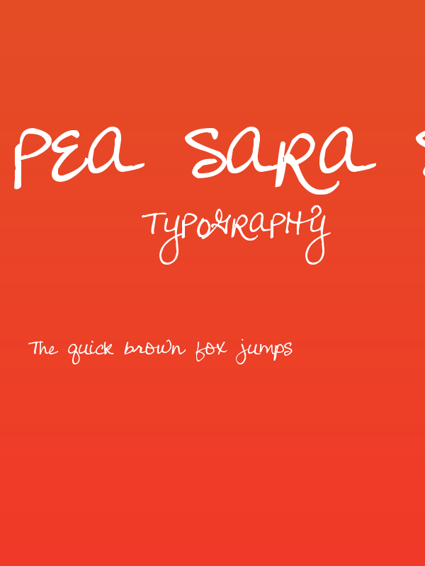 Pea Sara Script Poster