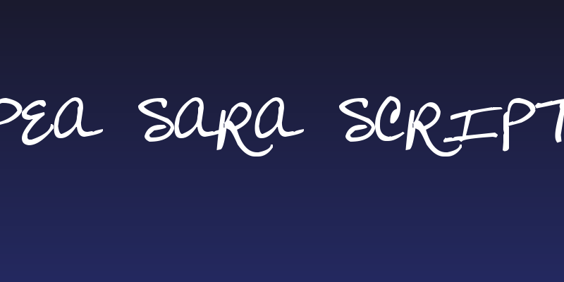 Pea Sara Script Social Header