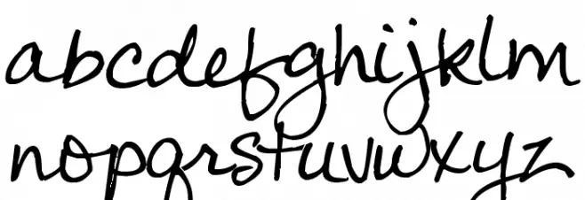Pea Sara Script 字体 小写