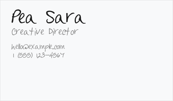 Pea Sara Business Card