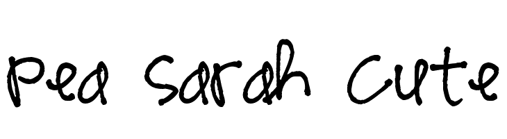 Pea Sarah Cute  नि: शुल्क फ़ॉन्ट्स डाउनलोड
