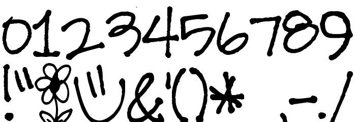 Pea Sarah Cute Font OTHER CHARS