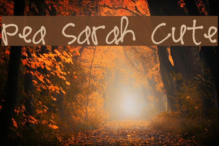 Pea Sarah Cute Font examples