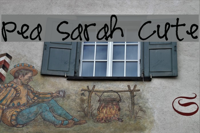 Pea Sarah Cute Font examples