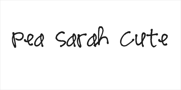 Pea Sarah Cute Logo