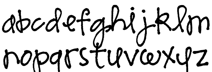 Pea Sarah Cute Font LOWERCASE