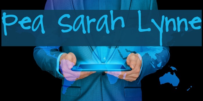 Pea Sarah Lynne Font examples