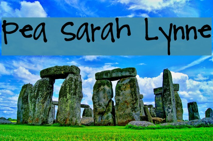 Pea Sarah Lynne Font examples