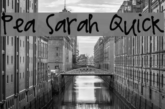 Pea Sarah Quick Font examples
