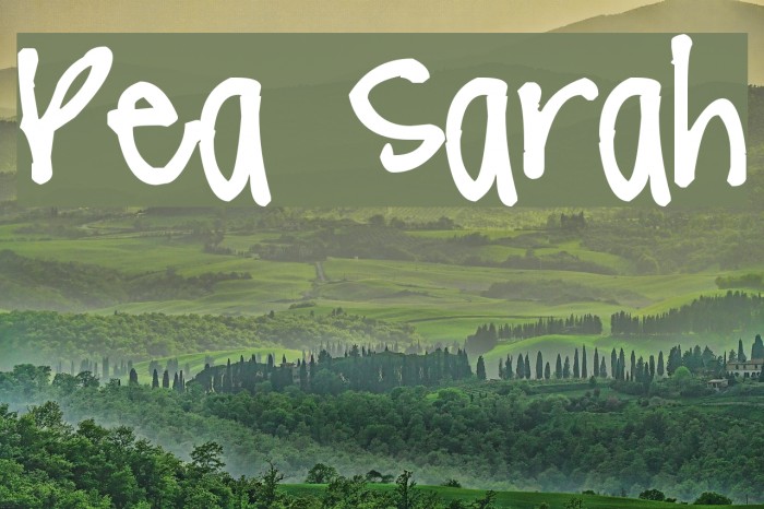 Pea Sarah Font examples