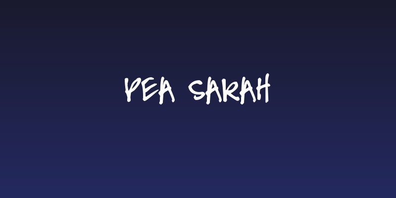 Pea Sarah Social Header