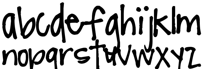 Pea Sarah Font LOWERCASE