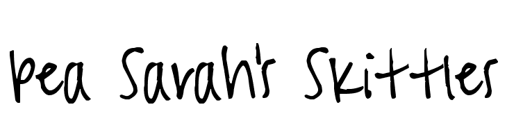 Pea Sarah's Skittles Font