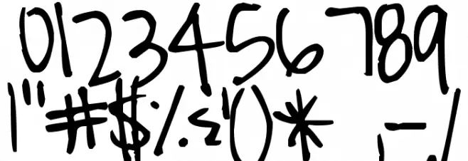 Pea Sarah's Skittles Font OTHER CHARS