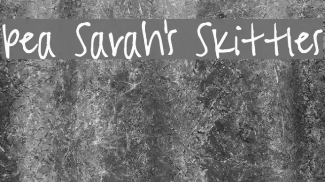 Pea Sarah's Skittles Font examples