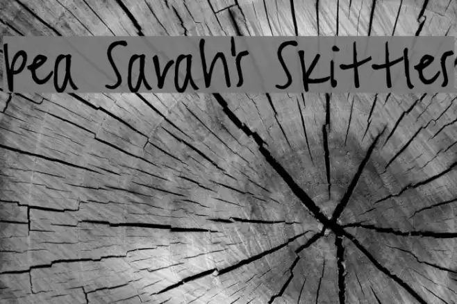Pea Sarah's Skittles Font examples