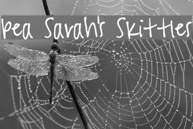 Pea Sarah's Skittles Font examples