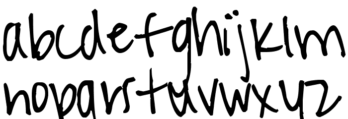 Pea Sarah's Skittles Font LOWERCASE