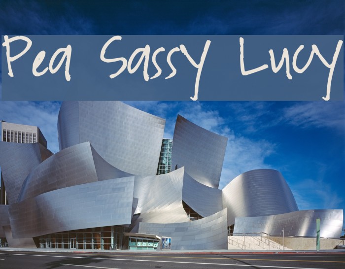 Pea Sassy Lucy Font examples