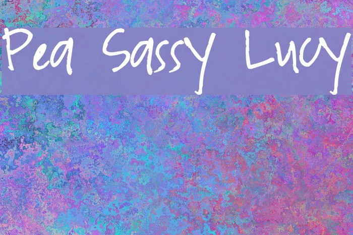 Pea Sassy Lucy Font examples