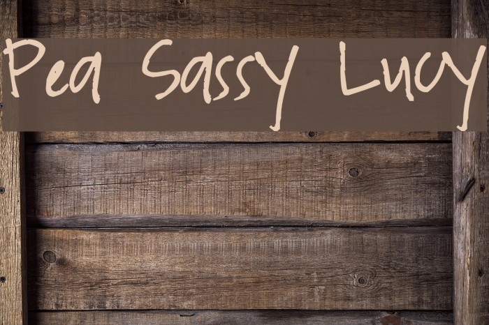 Pea Sassy Lucy Font examples