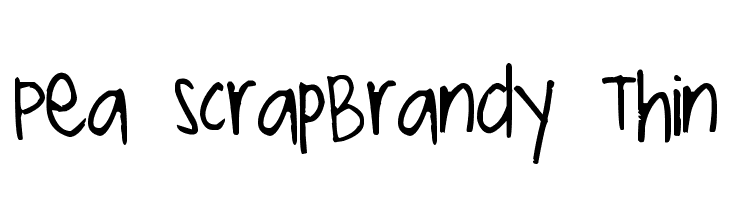 Pea ScrapBrandy Thin Font