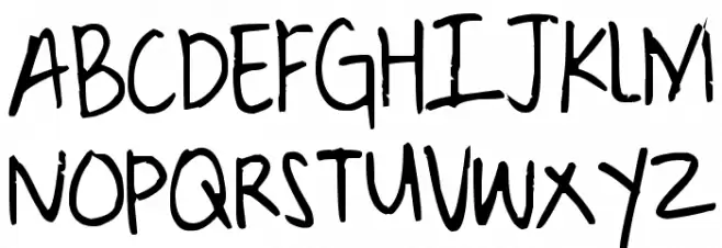 Pea ScrapBrandy Thin Font UPPERCASE