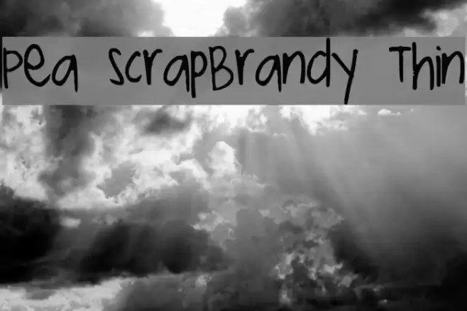 Pea ScrapBrandy Thin Font examples